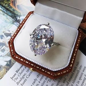 Huge 5 6 7 8 9 diamond 925 ring bridal 4ct